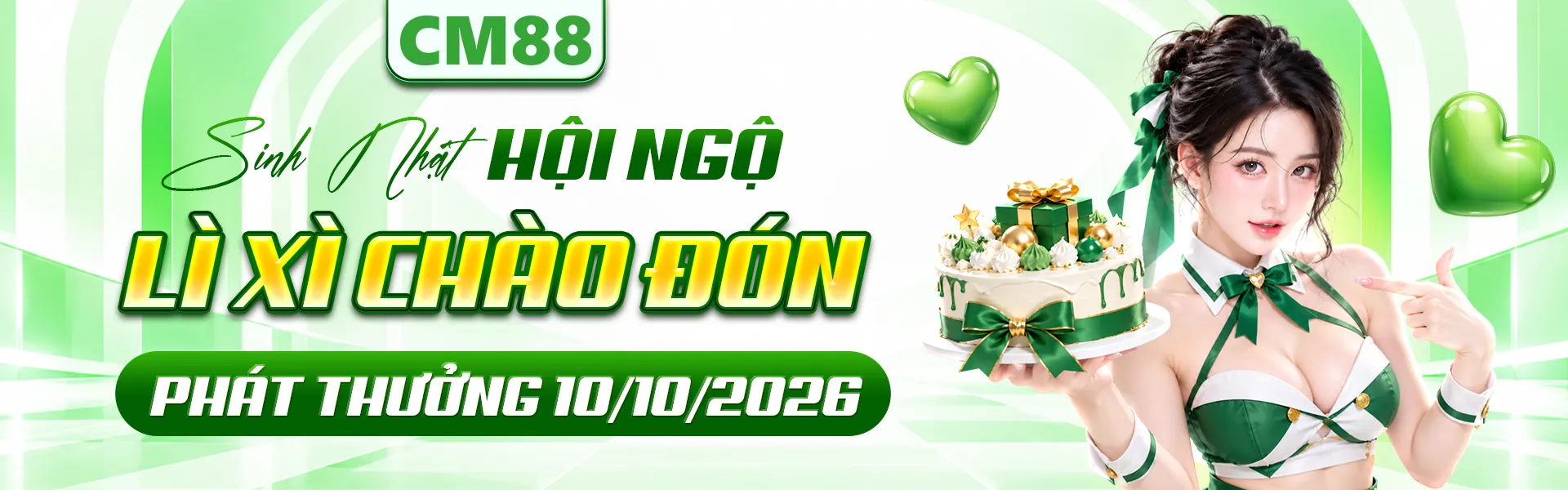 1. CM88 mừng sinh nhật với hàng ngàn quà tặng hấp dẫn dành riêng cho hội viên. Nhanh tay đăng ký tài khoản để khám phá chương trình và những phần thưởng đặc biệt.